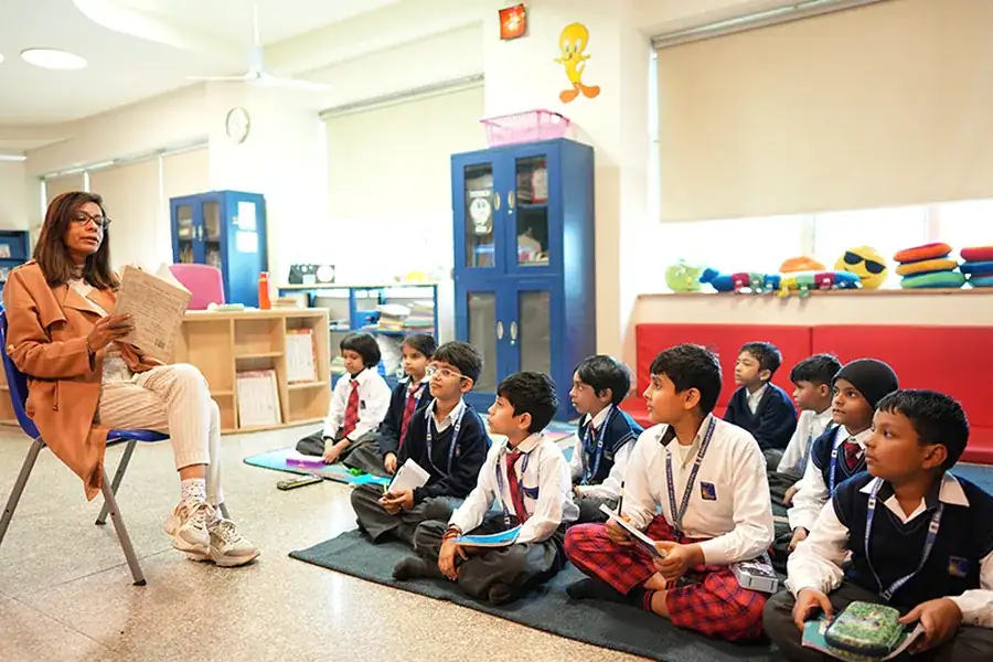 A class reading together