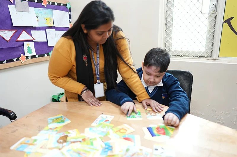 Students working through a hands-on science activity